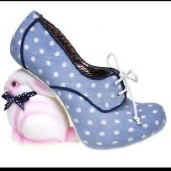 SOLD - Irregular Choice Flopsy Bunny Rabbit Statement Heels - Retro Polka Dot - Picture 1 of 9